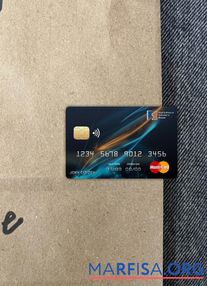 Downloadable Botswana Savings bank mastercard photolook front real example